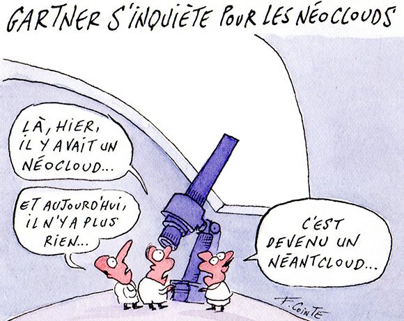 Dessin: Infrastructures d’IA : Gartner prévoit des milliards de dépréciations